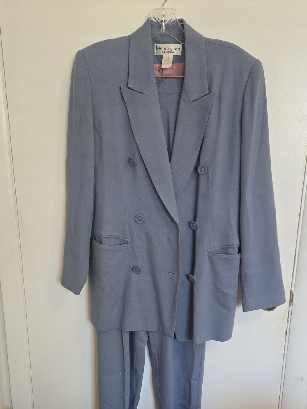 Vintage Womens Lew Magram 2 Piece Double Breasted Pant Suit.
